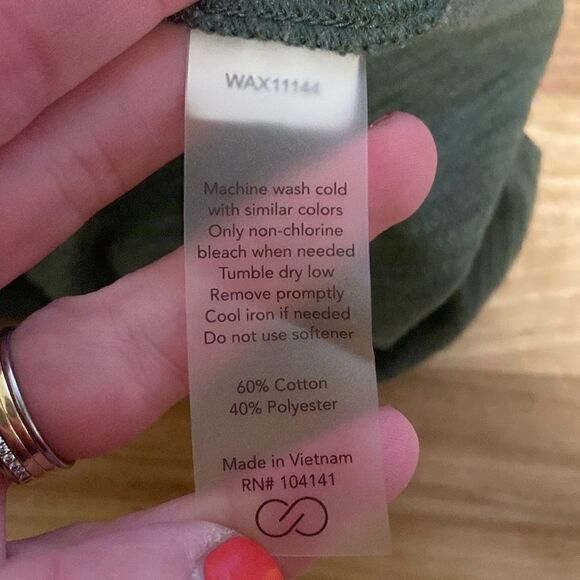 CALIA by Carrie Underwood Green Twist Knot Open Back Short Sleeve Blouse Sz Sm - Picture 7 of 7